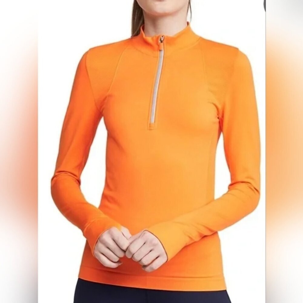 MEC Orange 1/4 Zip Athletic Top Women’s Running Hiking Pullover M